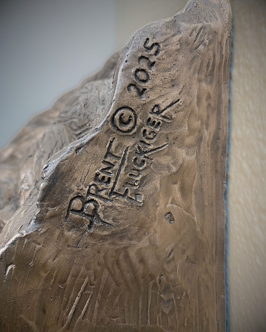 Bronze Bison Buffalo Wall Mount