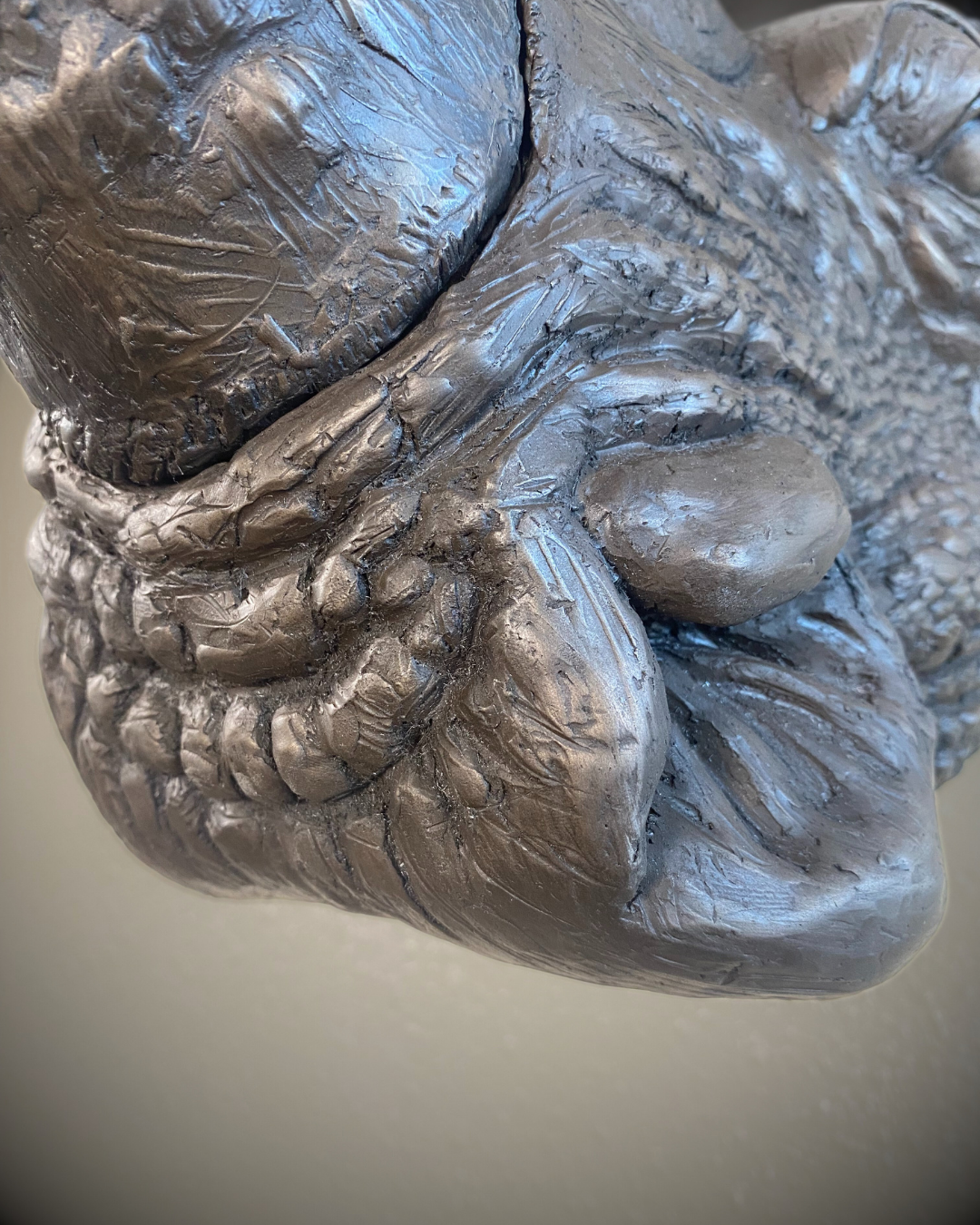 Bronze Rhinoceros Head Mount