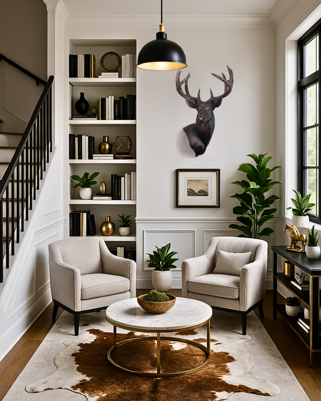 Bronze Deer Wall Mount Trophy Buck
