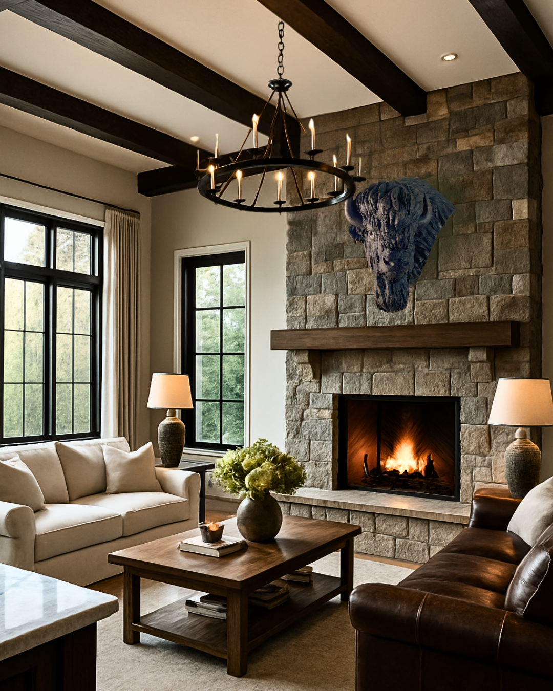 Bronze Bison Buffalo Wall Mount