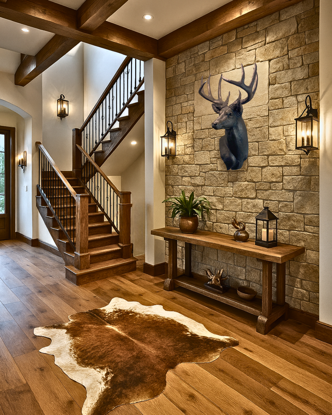 Bronze Deer Wall Mount Trophy Buck
