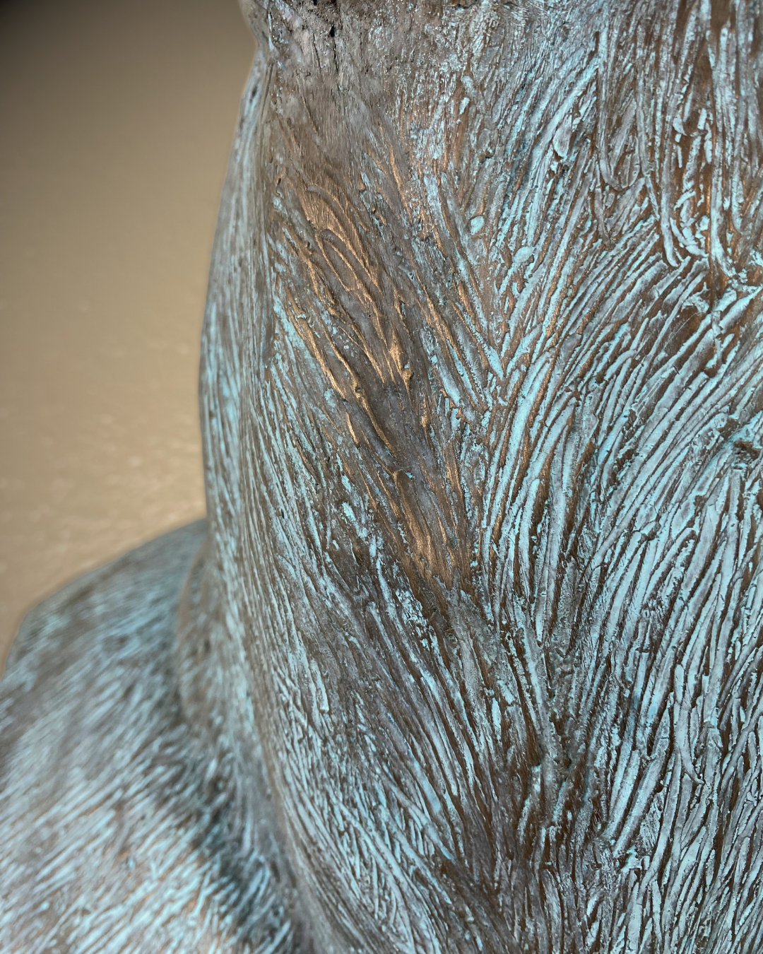 Verdigris Patinaed Bronze Deer Wall Mount Trophy Buck