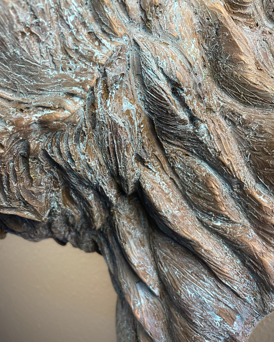 Verdigris Patinaed Bronze Bear Wall Mount