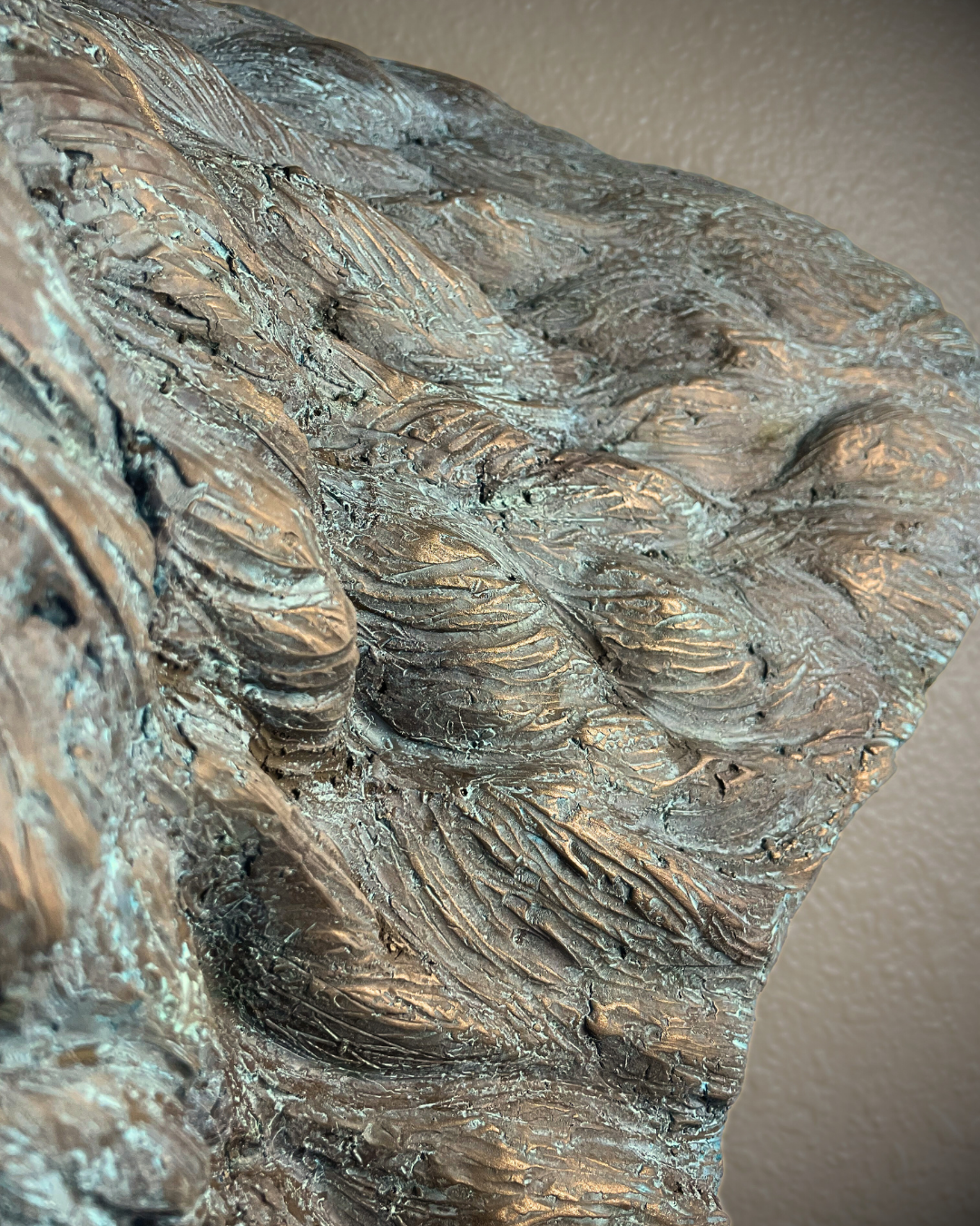 Verdigris Patinaed Bronze Bear Wall Mount