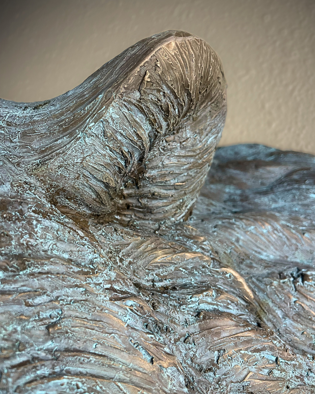 Verdigris Patinaed Bronze Bear Wall Mount