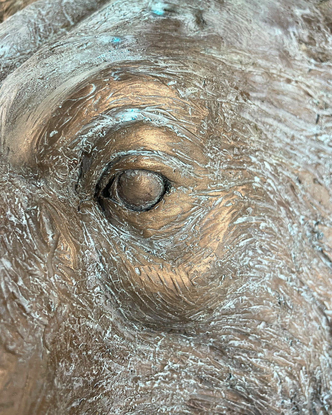 Verdigris Patinaed Bronze Bear Wall Mount