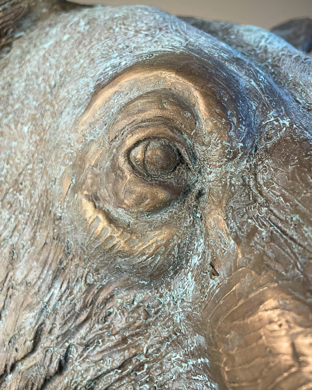 Verdigris Patinaed Bronze Bear Wall Mount