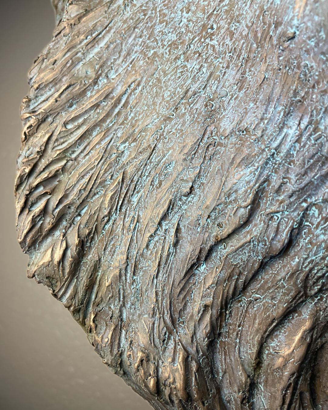 Verdigris Patinaed Bronze Bear Wall Mount