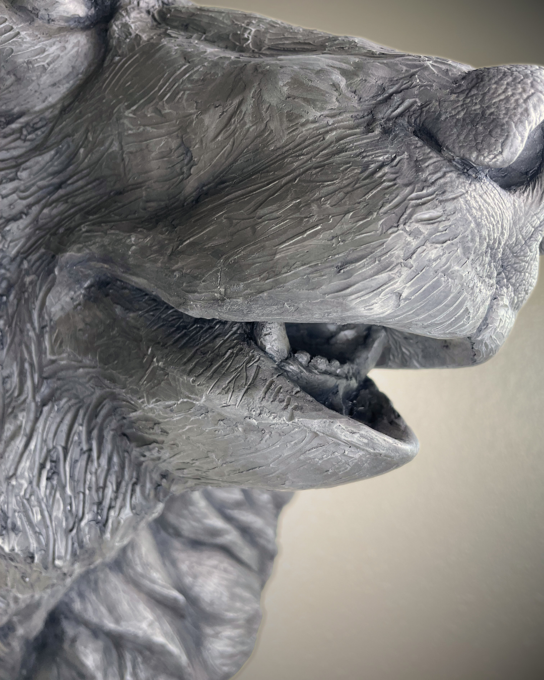 White Bronze Bear Wall Mount