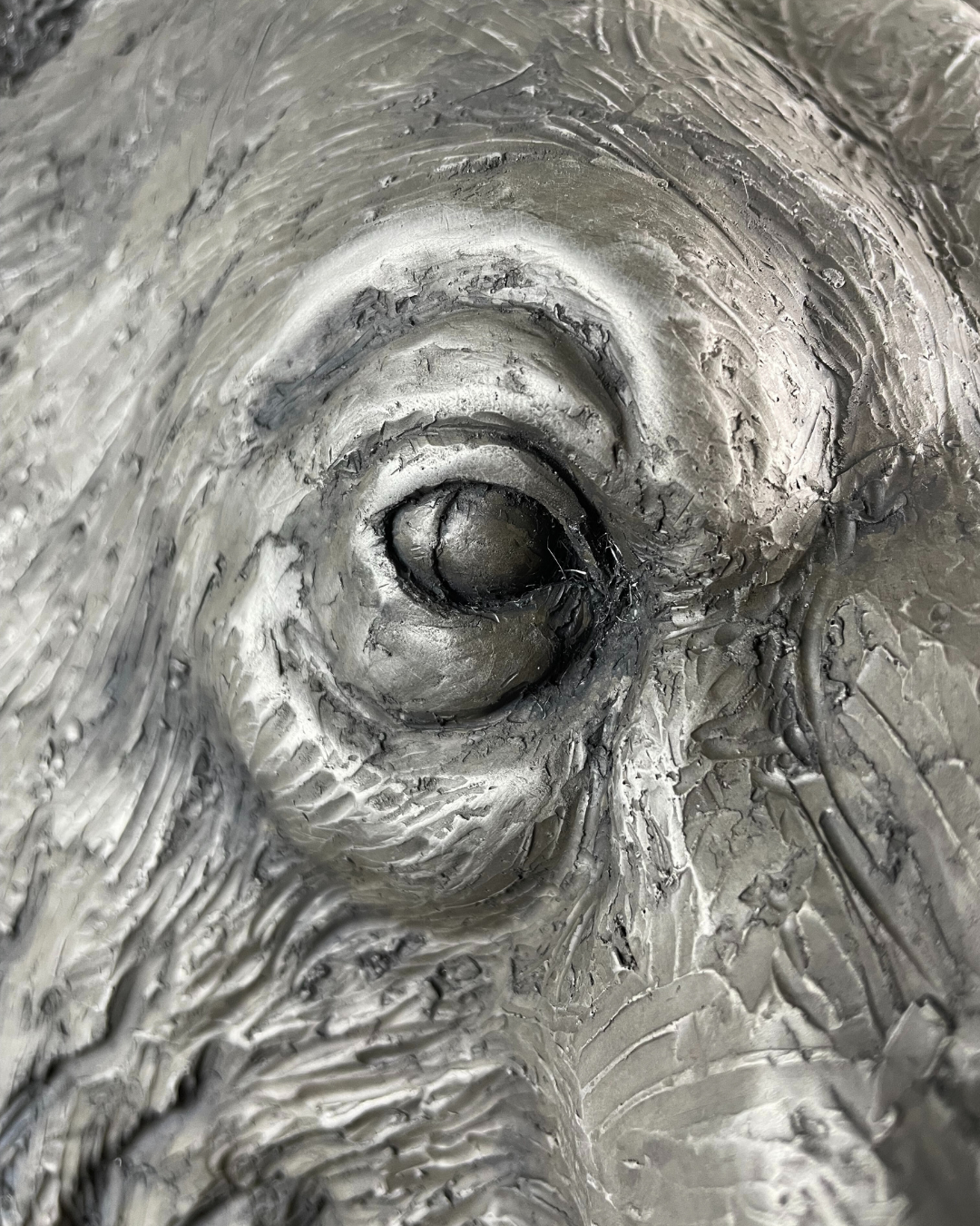 White Bronze Bear Wall Mount