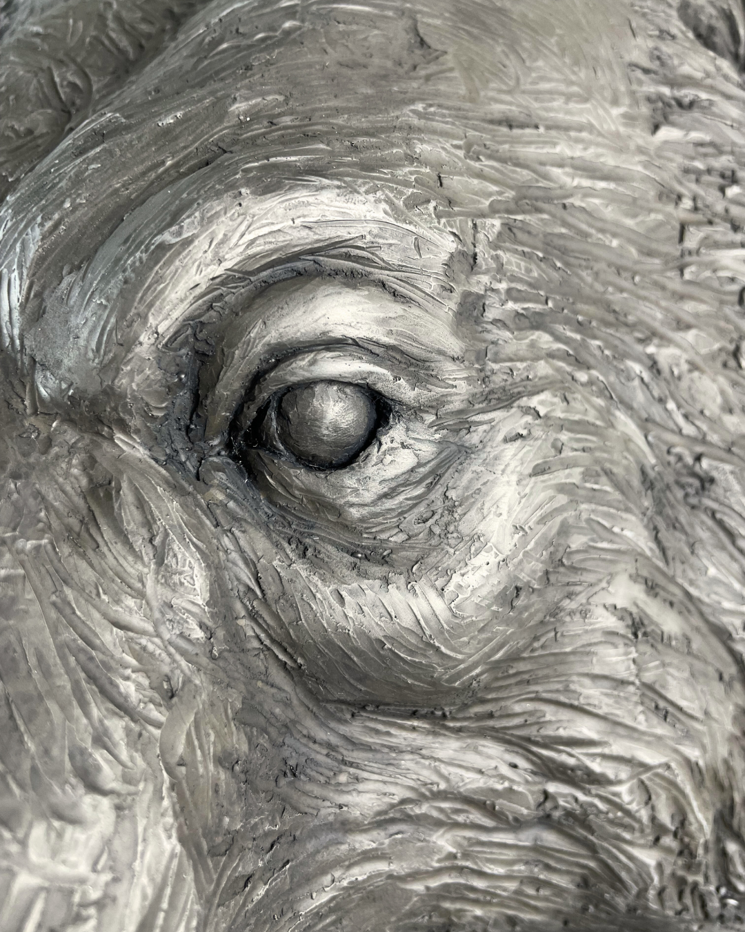 White Bronze Bear Wall Mount