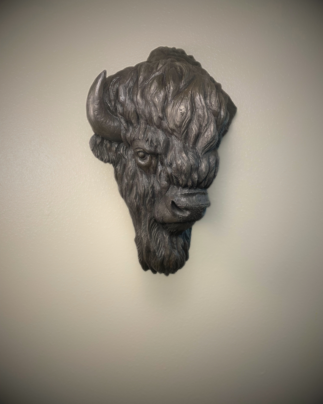 Bronze Bison Buffalo Wall Mount