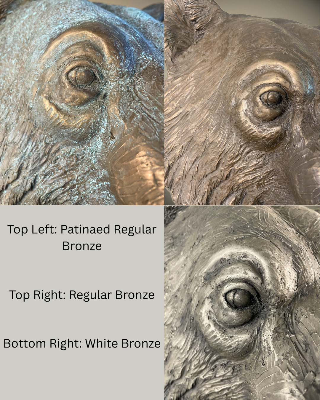 White Bronze Bear Wall Mount