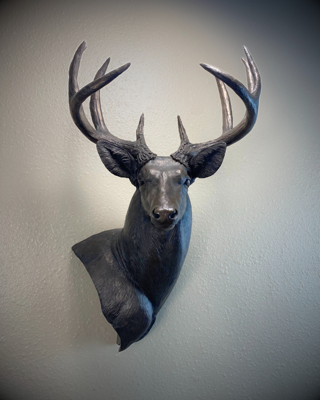 Bronze Deer Wall Mount Trophy Buck