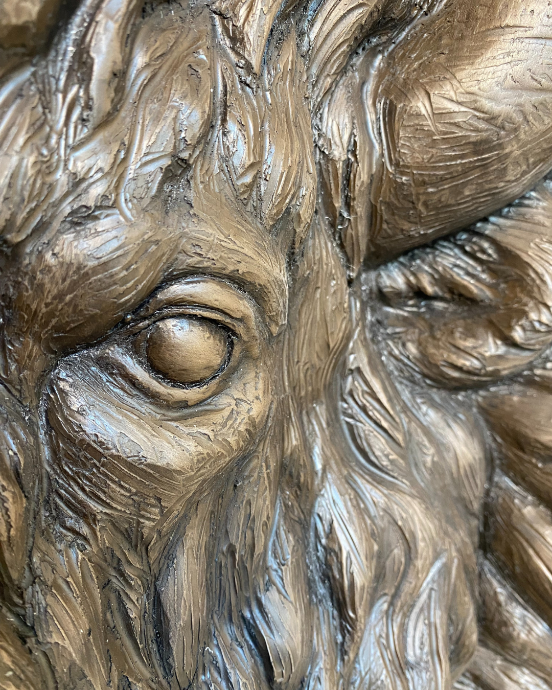 Bronze Bison Buffalo Wall Mount