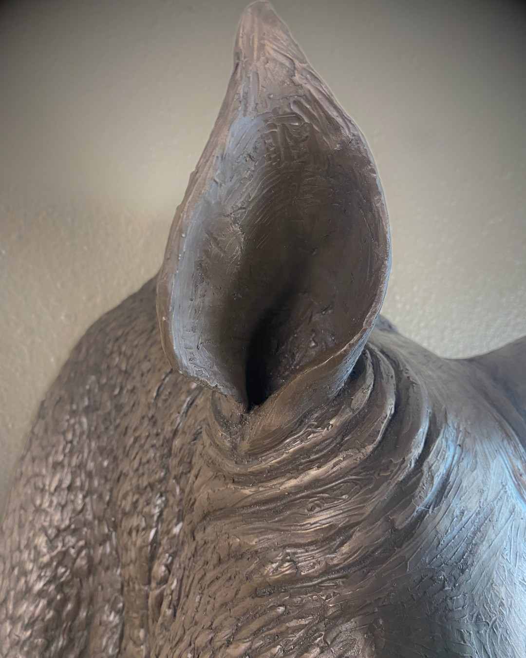 Bronze Rhinoceros Head Mount