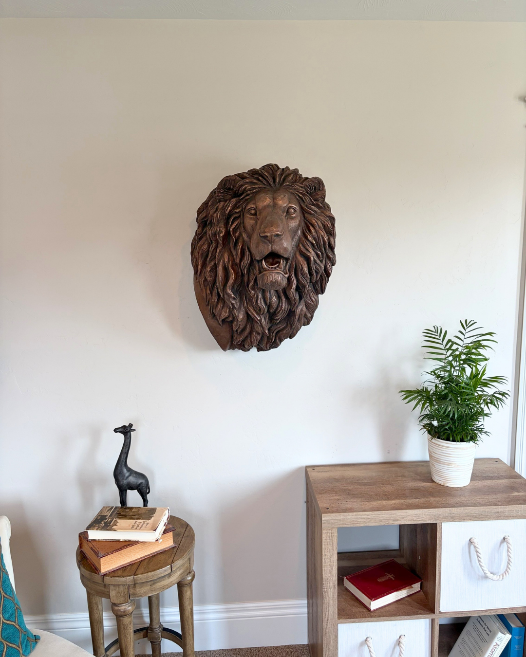 Bronze Lion Head Wall Mount