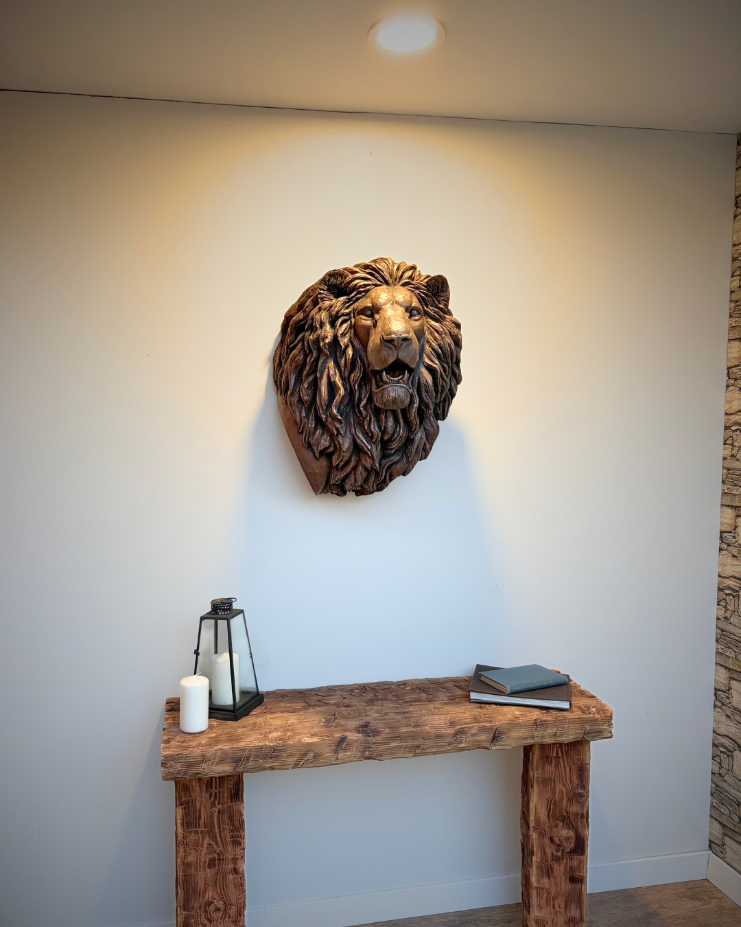 Bronze Lion Head Wall Mount