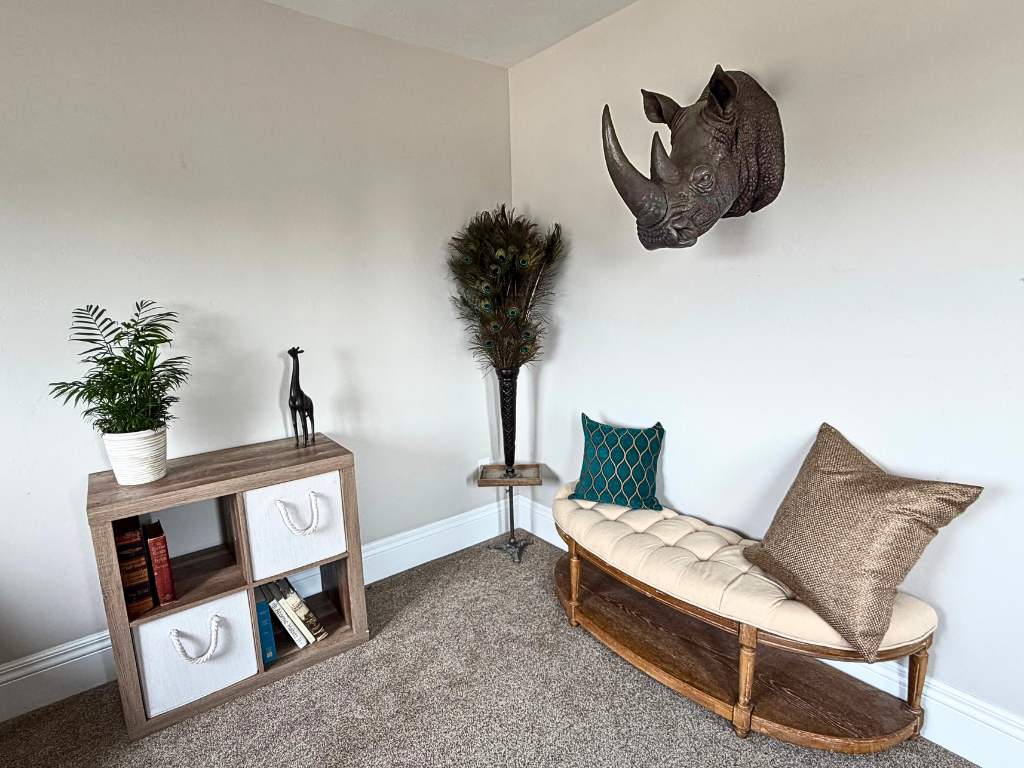 Bronze Rhinoceros Head Mount