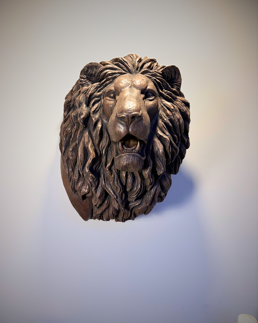 Bronze Lion Head Wall Mount