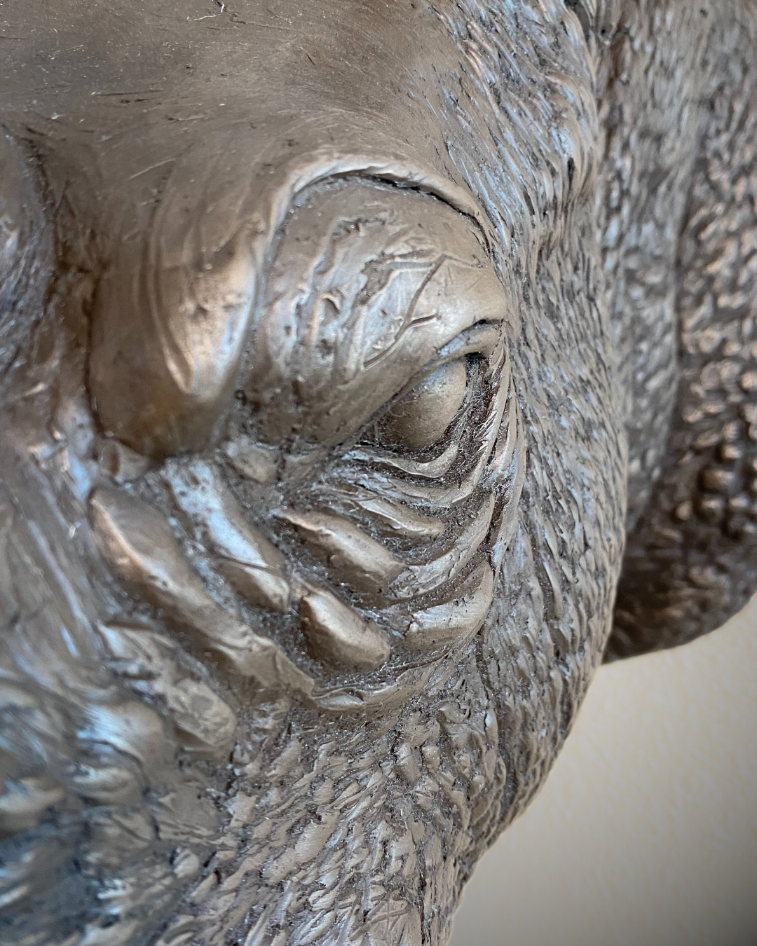 Bronze Rhinoceros Head Mount