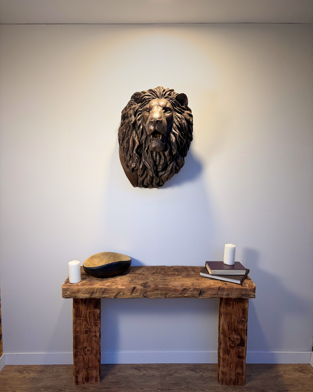 Bronze Lion Head Wall Mount