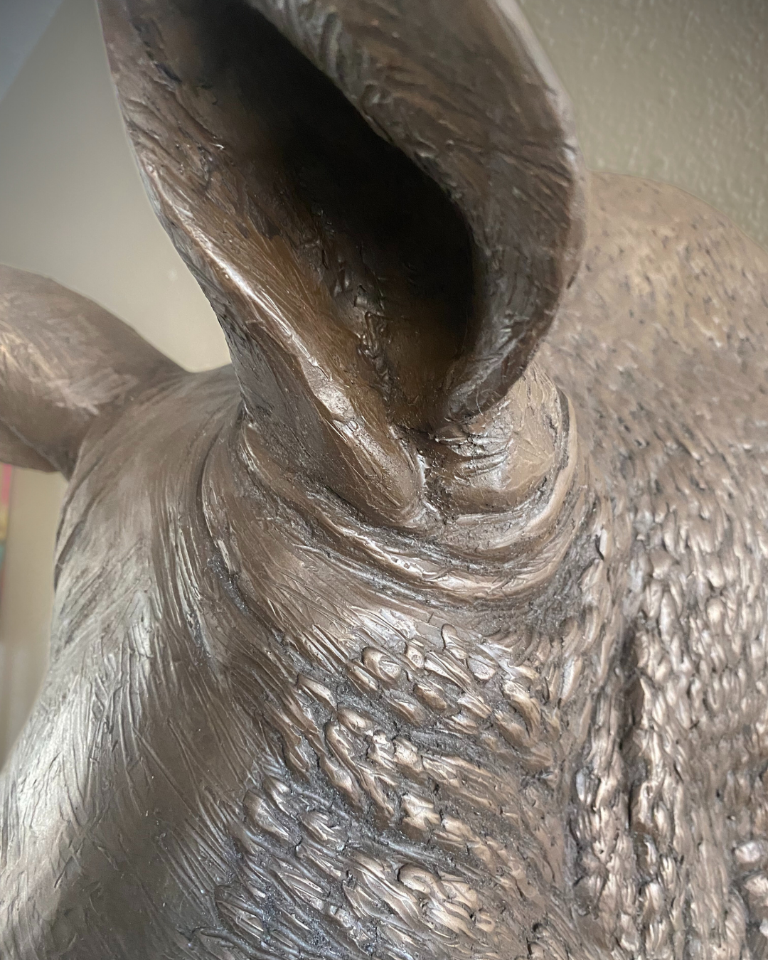 Bronze Rhinoceros Head Mount